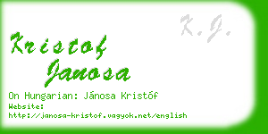 kristof janosa business card